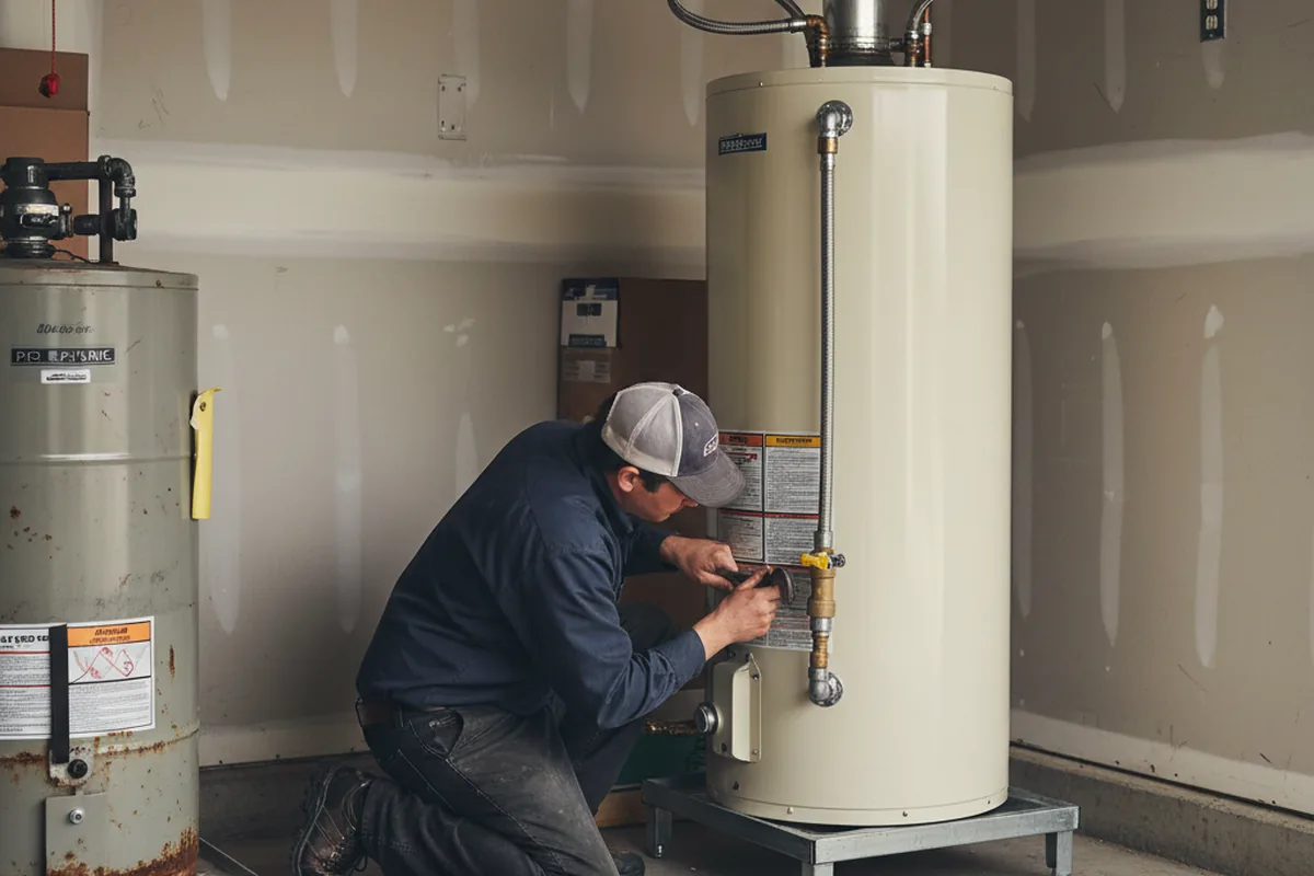 Water heater and shutoff valve replacement in San Carlos